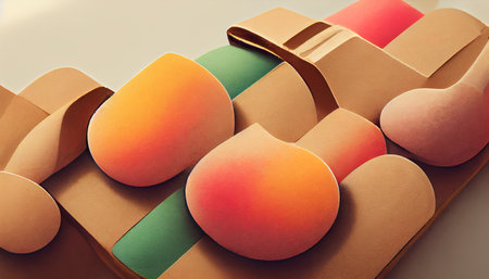 Korean Food Packaging Concept Art Background Image Illustrationの写真素材