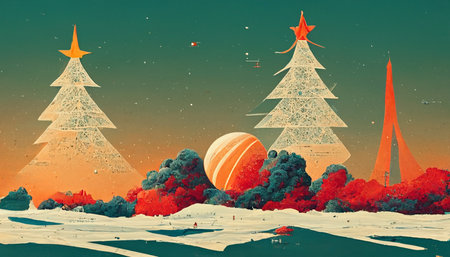 Lowpoly Game Environment Concept Artの写真素材