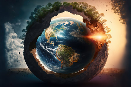 Birth of the Planet Earth Fantasy Art