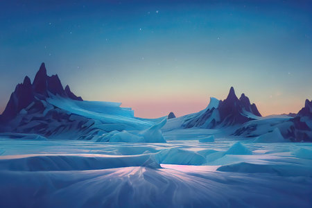 A mysterious glacier in a Tolkien-inspired fantasy world