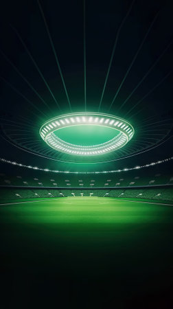 lights at night and stadium, soccer, football, soccer, vectorの素材