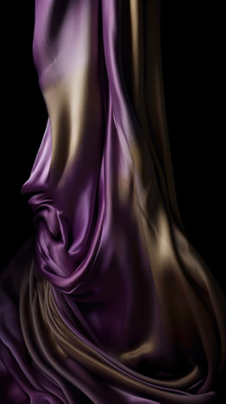 abstract background of colored silk or satin with some smooth lines in itの素材