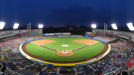 U.S.A. baseball game at Billie Jean King National Tennis Centerの素材