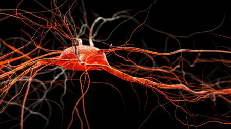 Human Nervous System Anatomy For Medical Concept 3D Illustrationの素材