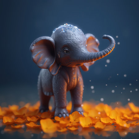 Indian festival Ganesh Chaturthi background with copy space.の素材