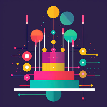 Abstract colorful background with geometric elements. Vector illustration. Eps 10.の素材