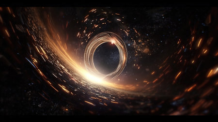 Spiral galaxy. Abstract space background. 3d render illustrationの素材