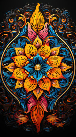 Mandala Design Concept, A Beautiful Illustration for Rangoliの素材