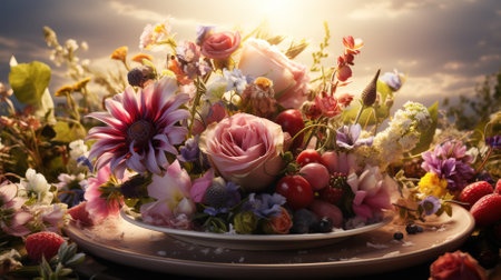 Beautiful Wallpaper of Flowersの素材