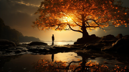 Beautiful Wallpaper of a Fantasy Illustrationの素材