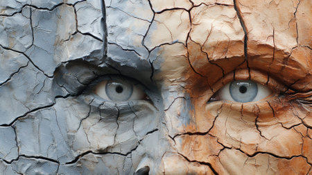 A Close-up of the Face of a Damned Soul Contorted in Agonyの素材