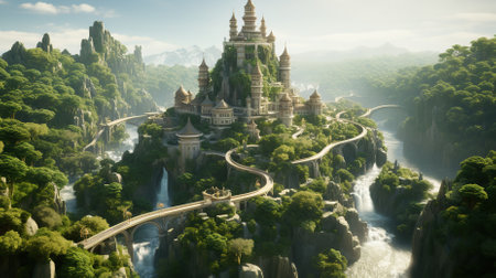 A Surreal Landscape of a Beautiful Natural Environemtの素材