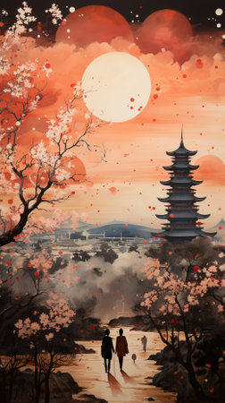 A Vibrant and Colorful Chinese Happy New Year Festivalの素材