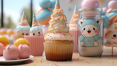 A Beautiful Decorated Location for Special Events Like Birthday Partyの素材