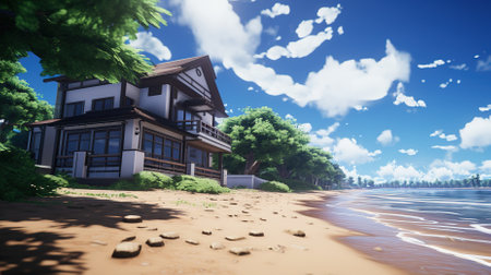 A Beautiful Nature Environment Near a Beachの素材