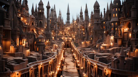 A Carnival Scene in a Beautiful Locationの素材