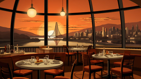 A Burns Night scene in a modern setting, such as a city restaurant or a concert venueの素材