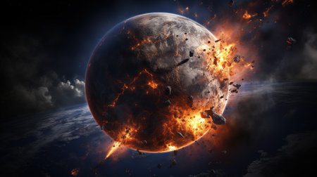 A breathtaking and awe-inspiring visual of a planet somewhere at the galaxyの素材