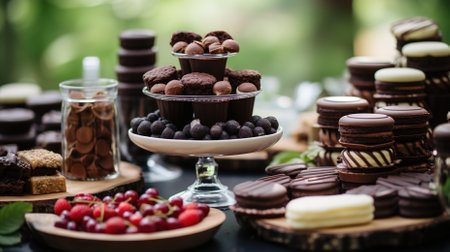 A Chocolate Day scene with a specific theme, such as the history of chocolate, the different types of chocolate, or the many ways to enjoy chocolateの素材