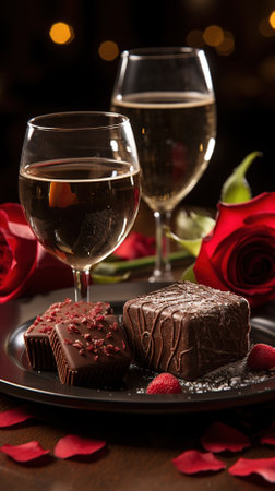 A Chocolate Day scene with a specific theme, such as the history of chocolate, the different types of chocolate, or the many ways to enjoy chocolateの素材