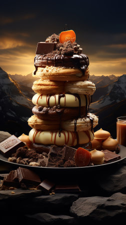 Close-up of a Variety of Chocolate Items for Chocolate Day During Valentines Seasonの素材