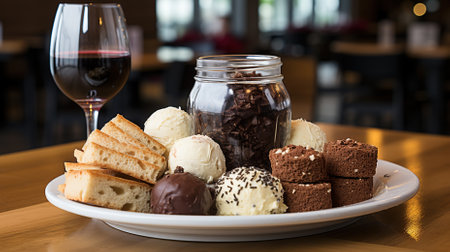 Close-up of a Variety of Chocolate Items for Chocolate Day During Valentines Seasonの素材