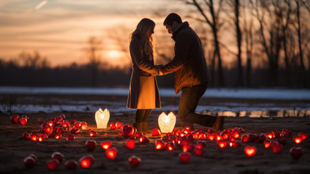 Creative Manipulation of Background Wallpaper for Propose Day During Valentines Seasonの素材