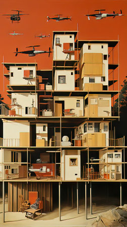 Futuristic Delivery Sytem of the futuristic Worldの素材