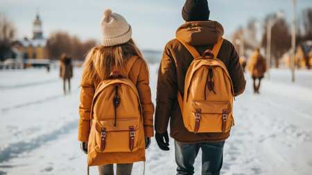 Hiking to the adventurous iceland with frozen waterfallの素材