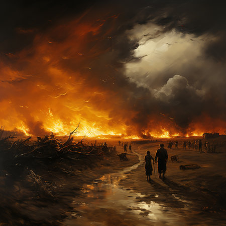 A devastating situation of forest fireの素材