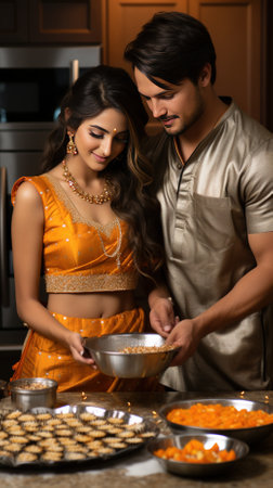 People doing rituals for Pujaの素材