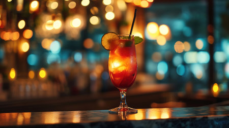 Close-up of Drinks of Glass on the Tableの素材