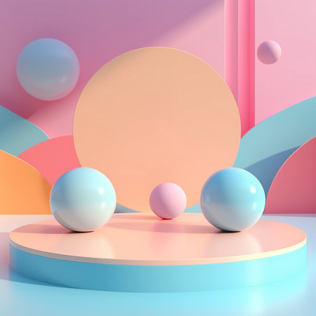 Abstract platform podium for product presentationの素材