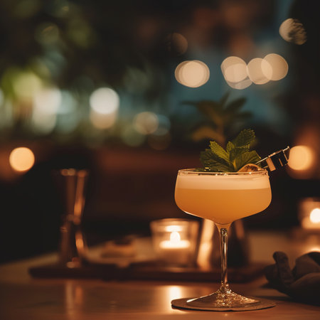 Close-up of Drinks of Glass on the Tableの素材