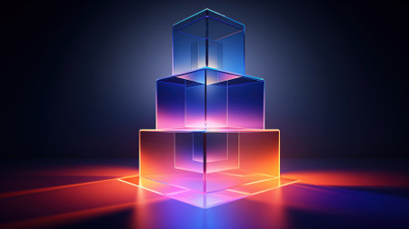 Holographic 3D Geometric Shapesの素材