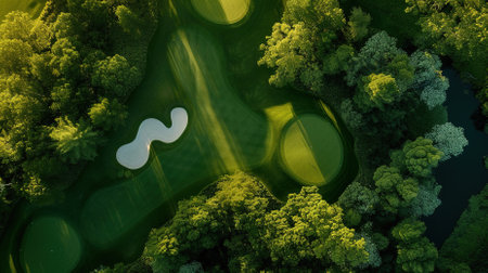 Top View of the golf courtの素材