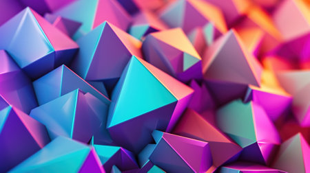 Holographic 3D Geometric Shapesの素材