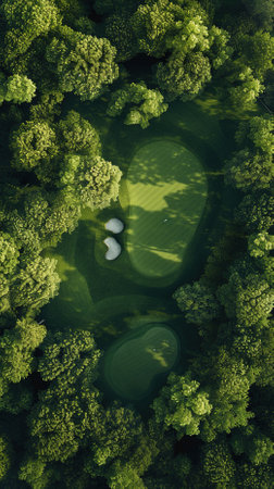 Top View of the golf courtの素材