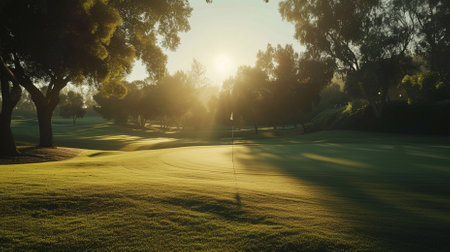 Cinematic Shot of the Golf Courtの素材