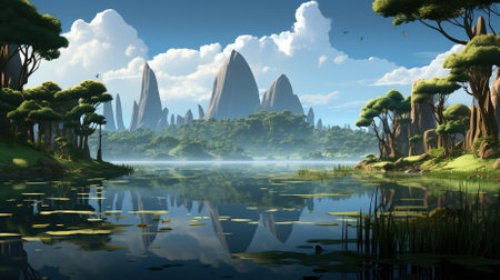 Beautiful View of a Natural Landscapeの素材