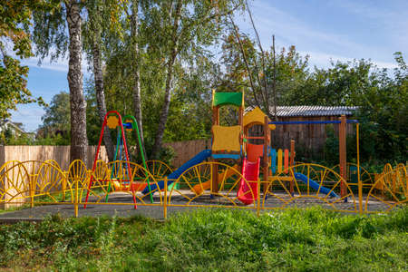 Children's playground, Kashira, Moscow region, Russiaの写真素材