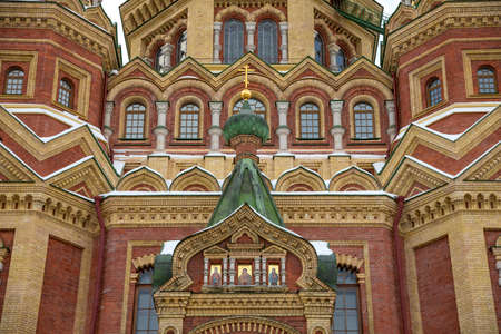 Fragment of an old Cathedral of the Holy Apostles Peter and Paul. Peterhof, Russia