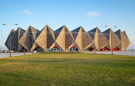 BAKU, AZERBAIJAN - DECEMBER 29, 2017: Baku Crystal Hall Sports and Concert Complex. Azerbaijanのeditorial素材
