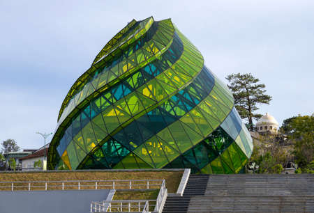 DALAT, VIETNAM - DECEMBER 26, 2015: Glass dome in the form of an artichoke flower on Lam Vien...