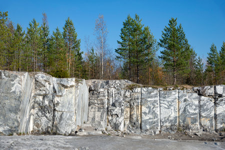 Marble Italian canyon. Ruskeala, Karelia. Russiaの写真素材