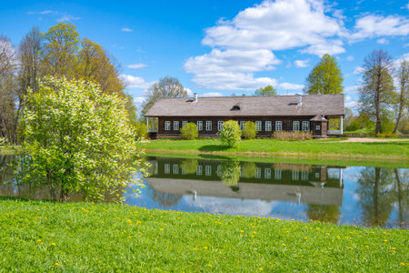 TRIGORSKOYE, RUSSIA - MAY 07, 2023: Estate of Osipov-Wulf, Trigorskoye. Pushkin Mountains, Russiaのeditorial素材