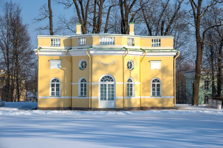 Pavilion "Upper Bath" (bath pavilion for members of the imperial family). Catherine Park, Tsarskoye Seloのeditorial素材