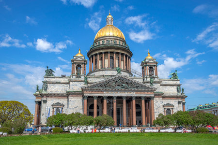 ST. PETERSBURG, RUSSIA - MAY 14, 2023: St. Isaac's Cathedral close-up. St. Petersburg, Russiaのeditorial素材