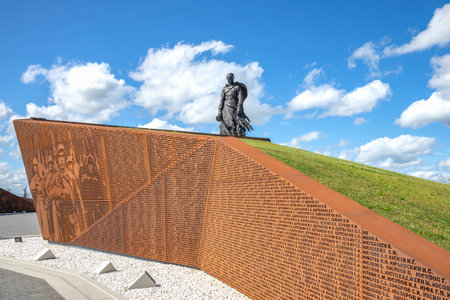 RZHEV, RUSSIA - JULY 15, 2022: Fragment of a memorial complex in the vicinity of Rzhev, Russiaのeditorial素材