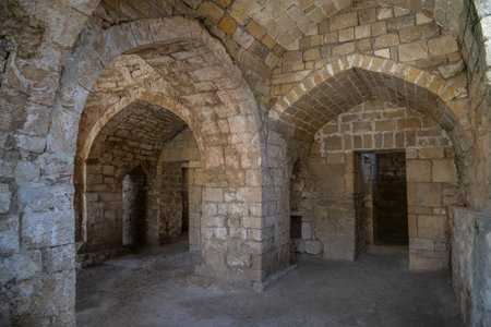 Interior of the ancient underground Khan's bathhouse in the Naryn-Kala fortress, Derbent. Republic of Dagestanの写真素材